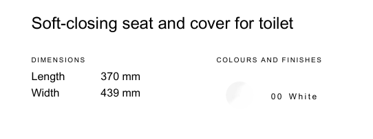 ROCA GIRALDA SEAT COVER WITH SOFT CLOSE HINGES - RE80P467001 - WHITE