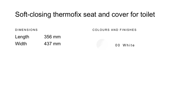 ROCA NEXO SEAT COVER WITH SOFT CLOSE HINGES - RE80N612461 - WHITE