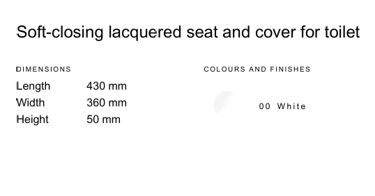 ROCA VICTORIA SEAT COVER WITH SOFT CLOSING HINGES - RE80P397001