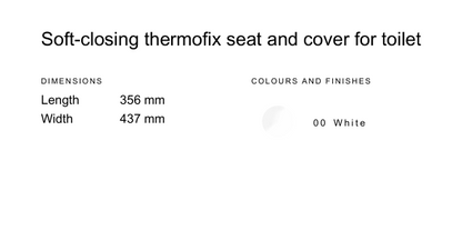 ROCA NEXO SEAT COVER WITH SOFT CLOSE HINGES - RE80N612461 - WHITE