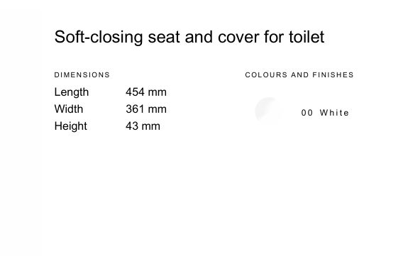 ROCA MERIDIAN SEAT COVER WITH SOFT CLOSE HINGES - RE8012A2464 - WHITE