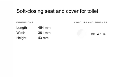 ROCA MERIDIAN SEAT COVER WITH SOFT CLOSE HINGES - RE8012A2464 - WHITE